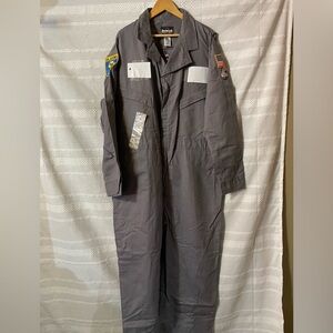 Walls Gray FR’s Long Sleeve Overalls w/ Patches